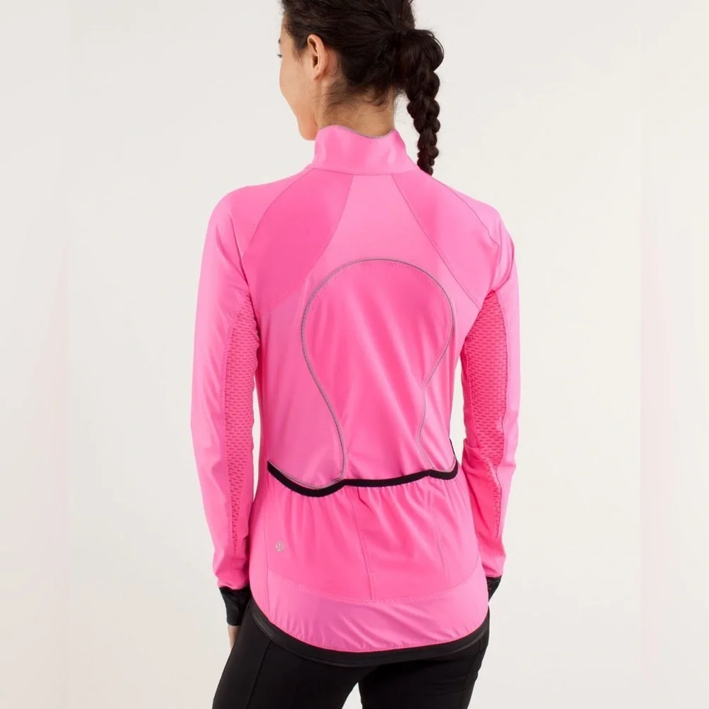 Lululemon Paceline Jacket
Pinkelicious size 6 cycling workout hoodless zip up - Picture 2 of 14